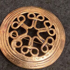 Eivind Hillestad  Norway Norwegian Vintage Bronze Brooch Scandinavian Design.